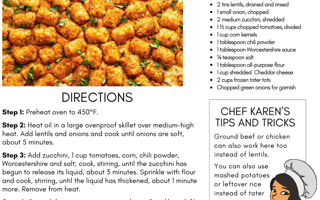 Tater Tot and Lentil Casserole