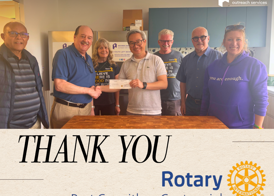 Thank You Port Coquitlam Centennial Rotary Club!